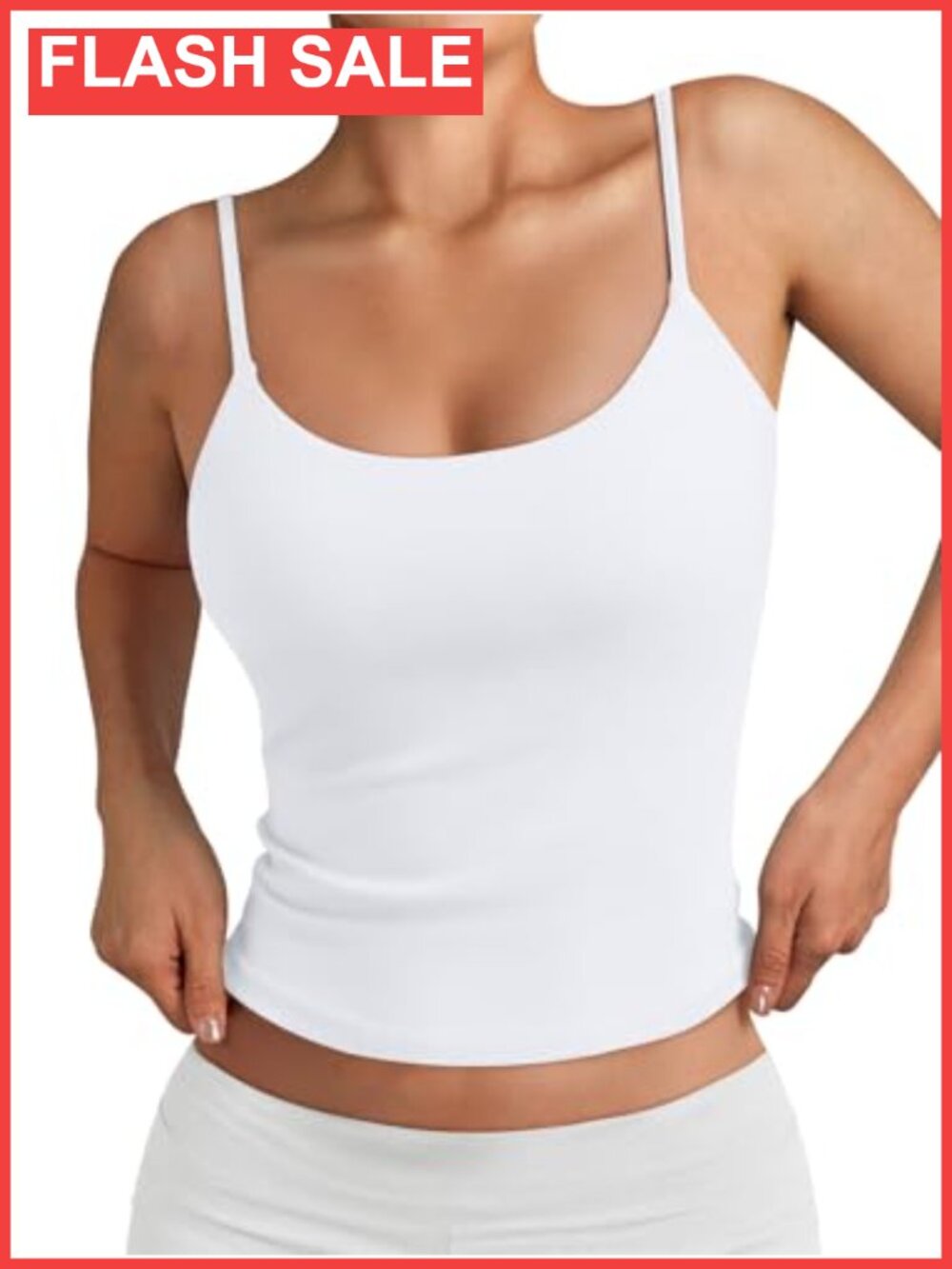 Trendy Queen Double Lined Adjustable Spaghetti Strap Tank Top
